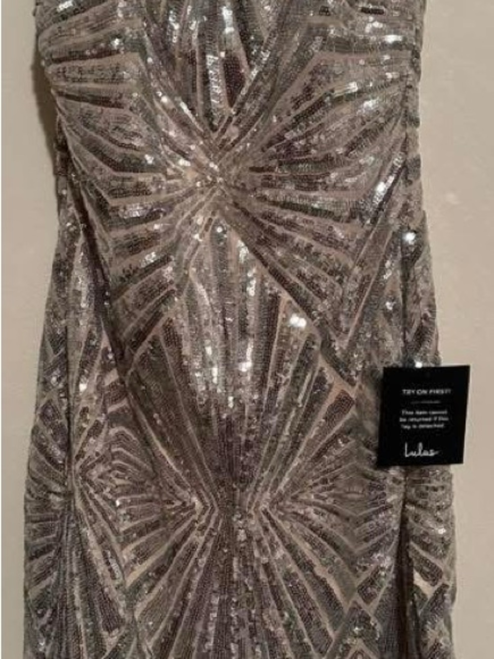Lulu's Silver Sequin Mini Dress